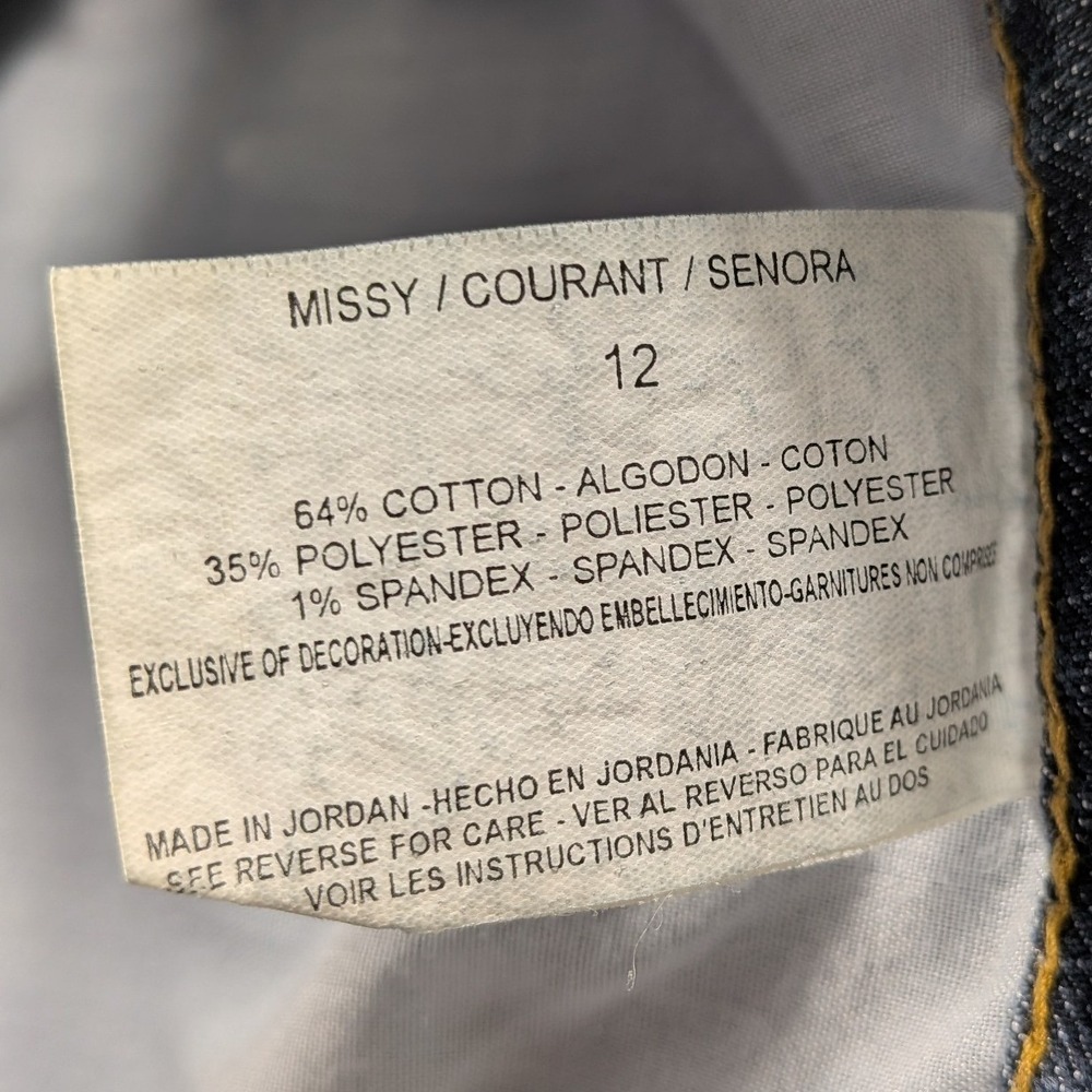 Gloria Vanderbilt Jeans Womens 12 Med Wash Bootcut Hi-Rise Embellish Denim Flare - Picture 4 of 11